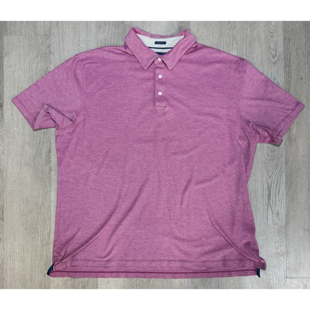 Fairlane Polo Shirt Mens Size 2XL Pink Short Sleeve Collared Casual Golf